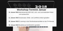Workshop Termine im Januar Workshop Termine im Januar